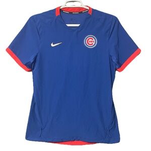 Nike‎ Baseball Chicago Cubs Warmup Jacket Men's Small Short Sleeve Vented MLB